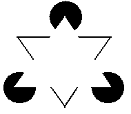 nous voyons un triangle qui n'existe pas : c'est le fruit de notre imagination